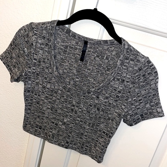 Crop top (heather grey) - Picture 2 of 3